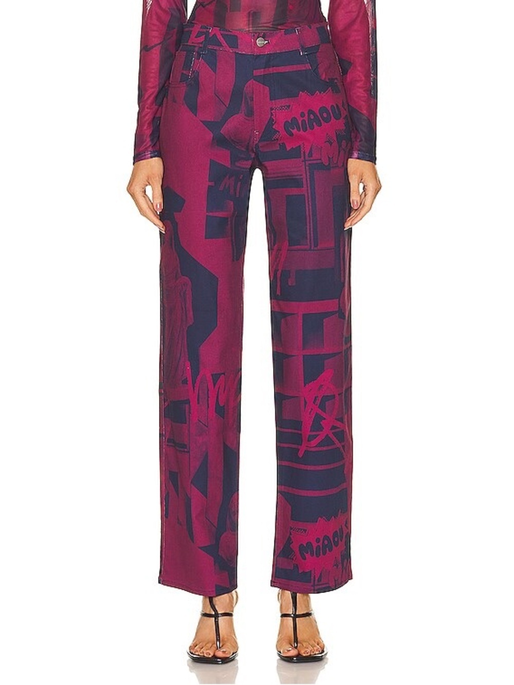 Miaou Fargo Pant in Stone Red